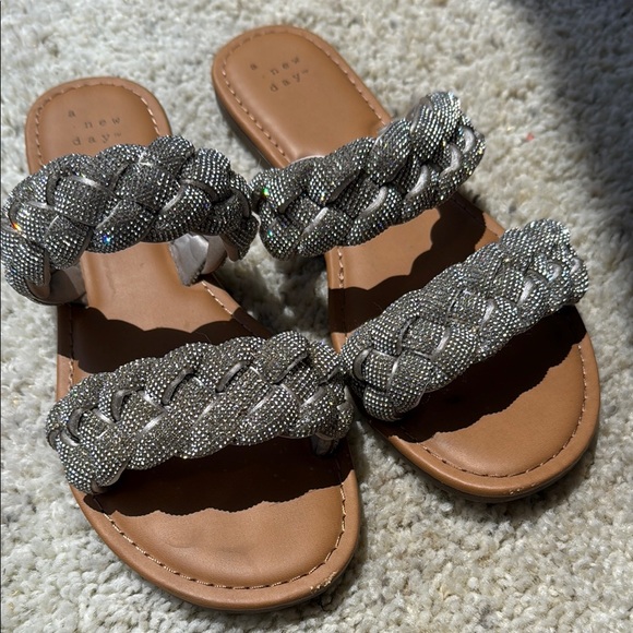 A New Day Silver Braided Sandals - Picture 3 of 4